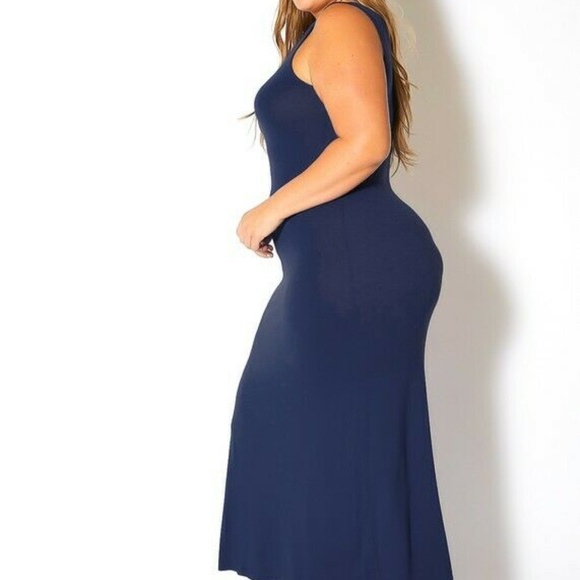 Bellatrix Women Sleeveless Scoop Neck Maxi Dress - 1X - Picture 4 of 4